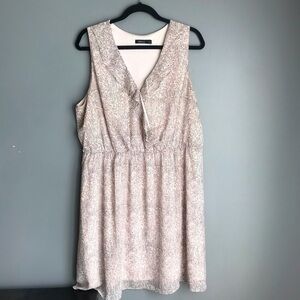 REITMANS Lined Blush Pink Faux Wrap Dress Size XXL